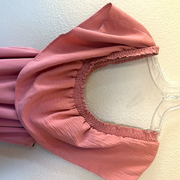 Gibson off-the-shoulder pink jumpsuit Size L - Picture 2 of 2